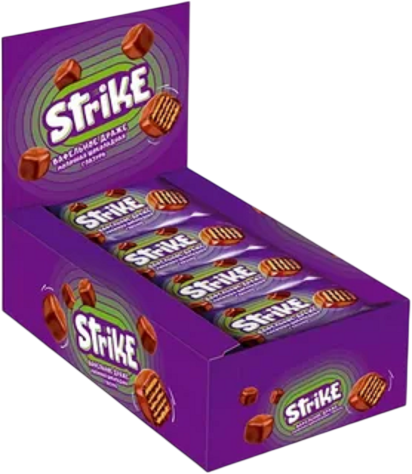 Драже STRIKE Вафельный кубик 40г (16)