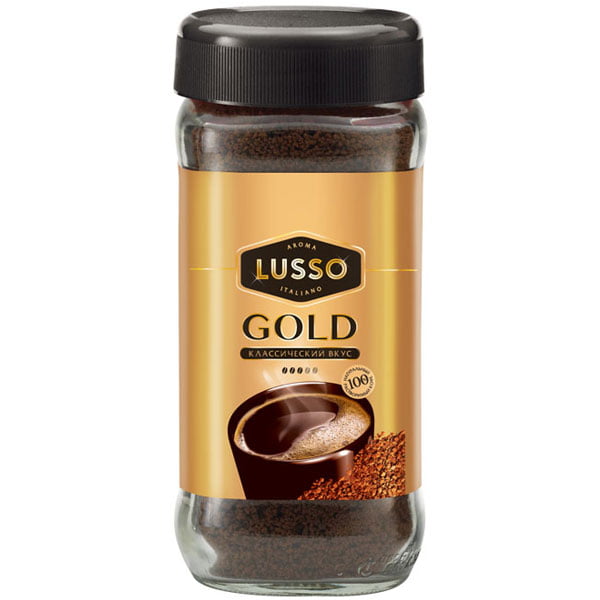 Кофе растворимый LUSSO Gold 95г (12)