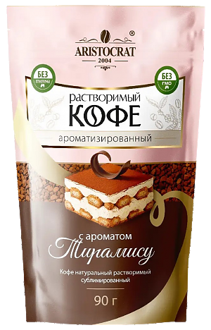 Кофе ARISTOCRAT сублимированный с ароматом Тирамису 90г (12)