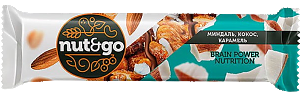 Батончик NUT&GO Миндаль Кокос и Карамель 36г (18)