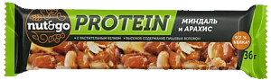 Батончик NUT&GO Protein Миндаль и Арахис 36г (18)