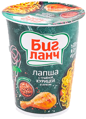 Лапша БИГ ЛАНЧ Тушеная курица и Лук стакан 65г (24)