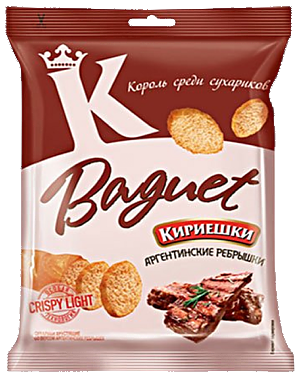 Сухарики КИРИЕШКИ Baguet аргентинские ребрышки 50г (32)