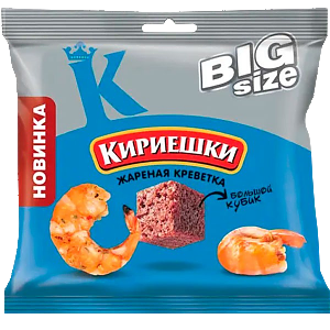 Сухарики КИРИЕШКИ Big Size жареная креветка 80г (24)