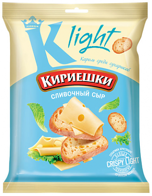 Сухарики КИРИЕШКИ Light пшеничные сливочный сыр 33г (50)