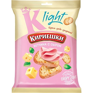 Сухарики КИРИЕШКИ Light ржаные ветчина с сыром 80г (22)