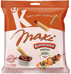 Сухарики КИРИЕШКИ Maxi шашлык с кетчупом 50г+25мл (32)