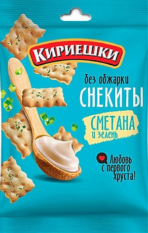 Крекер КИРИЕШКИ Снекиты Сметана с зеленью 60г (36)