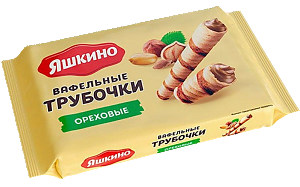 Вафли ЯШКИНО Трубочки ореховые 190г (24)