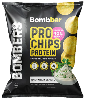 Чипсы BOMBBAR Сметана и зеленый лук 50г (14)
