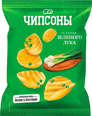 Чипсы ЧИПСОНЫ Зеленый лук 40г (28)