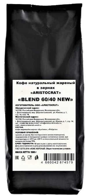 Кофе в зернах ARISTOCRAT 60/40 1000г (8)