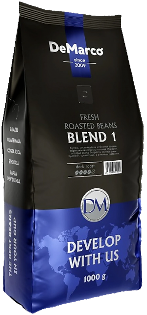 Кофе в зернах DEMARCO Fresh Roast Blend 1 1000г (10)