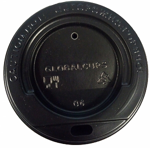 Крышка GLOBALCUPS ЧЕРНАЯ без клапана D80 100шт (10)