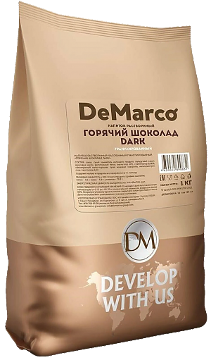 Горячий шоколад DEMARCO Dark гранулы 1000г (10)