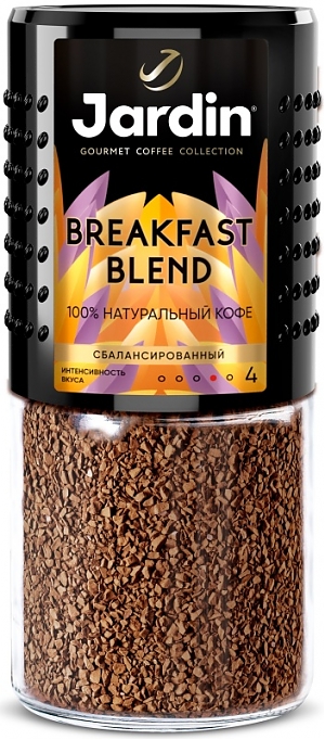 Кофе растворимый ЖАРДИН Брекфаст Бленд 180г (6)