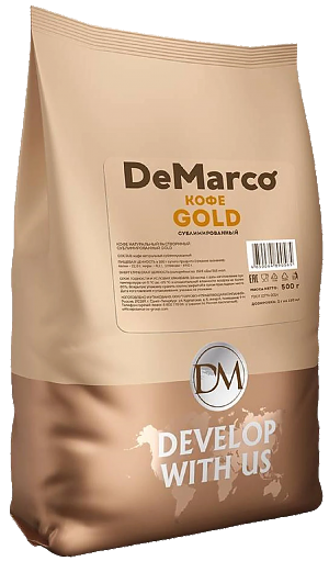 Кофе растворимый DEMARCO Gold 500г (10)