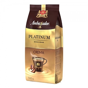 Кофе в зёрнах AMBASSADOR Platinum Crema 500г
