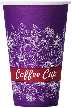 Стакан COFFEE CUP ФИОЛЕТОВЫЙ  330мл D80 50шт (20)