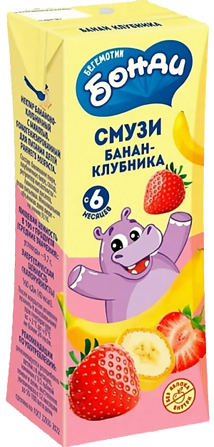 Нектар БОНДИ Смузи Банан-Клубника 0.2л (27)