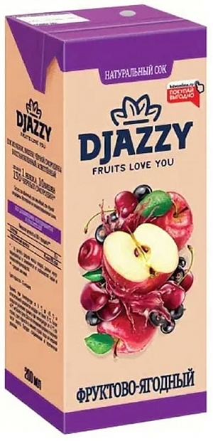Сок DJAZZY Фруктово-ягодный 0.2л (27)
