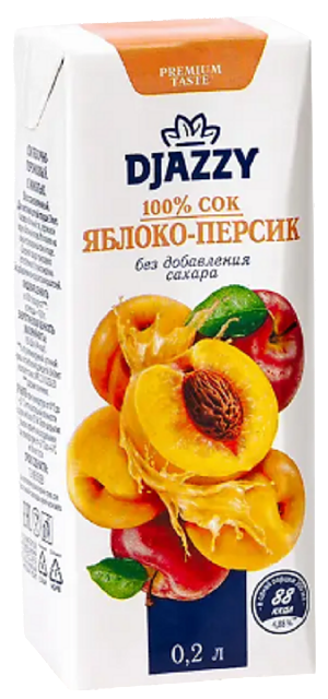 Сок DJAZZY Яблоко-Персик 0.2л (27)