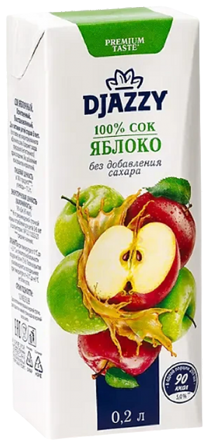 Сок DJAZZY Яблоко 0.2л (27)