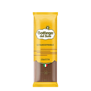 Макароны Bottega del Sole Спагетти цельнозерновые 500г
