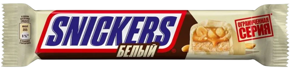 Батончик СНИКЕРС Белый 81г (32)