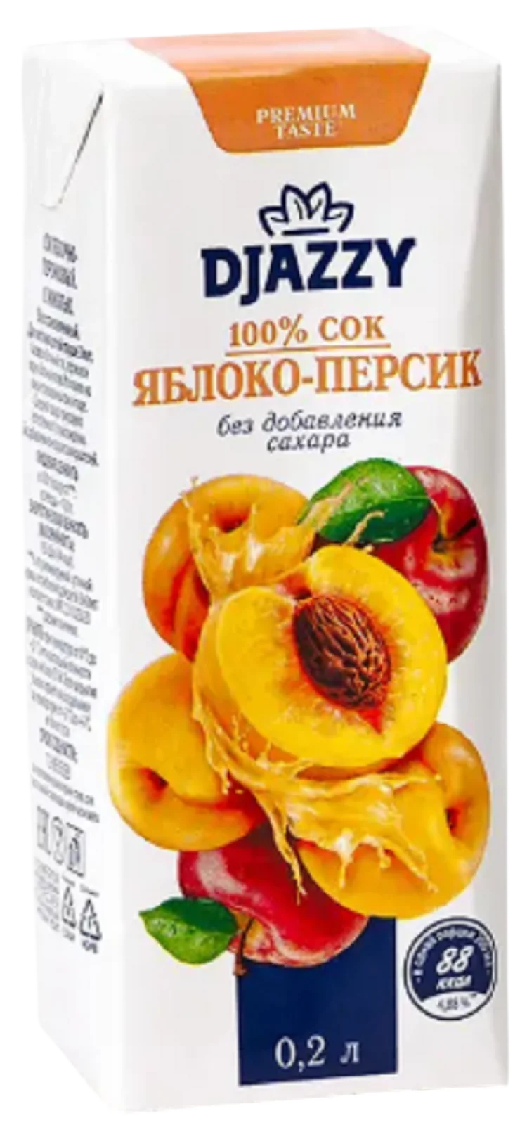 Сок DJAZZY Яблоко-Персик 0.2л (27)