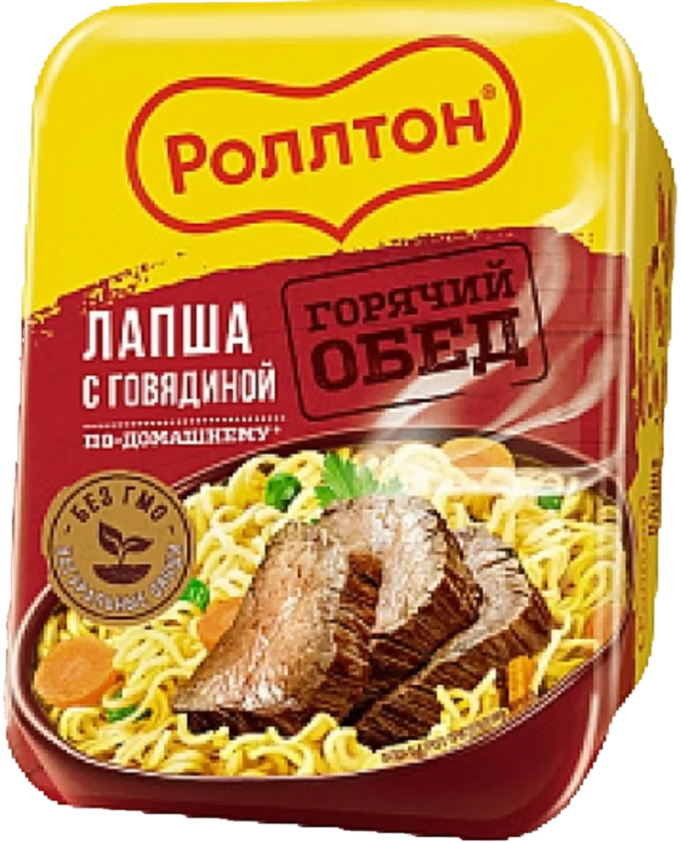 Лапша РОЛЛТОН По-домашнему с говядиной лоток 90г (24)