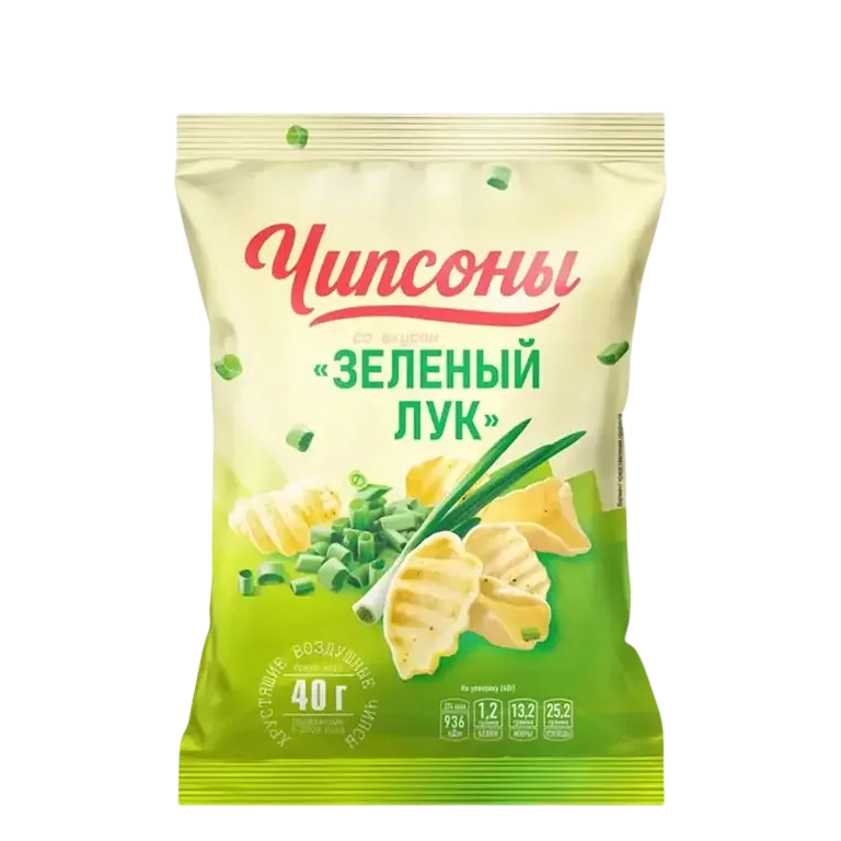 Чипсы ЧИПСОНЫ Зеленый лук 40г (28)