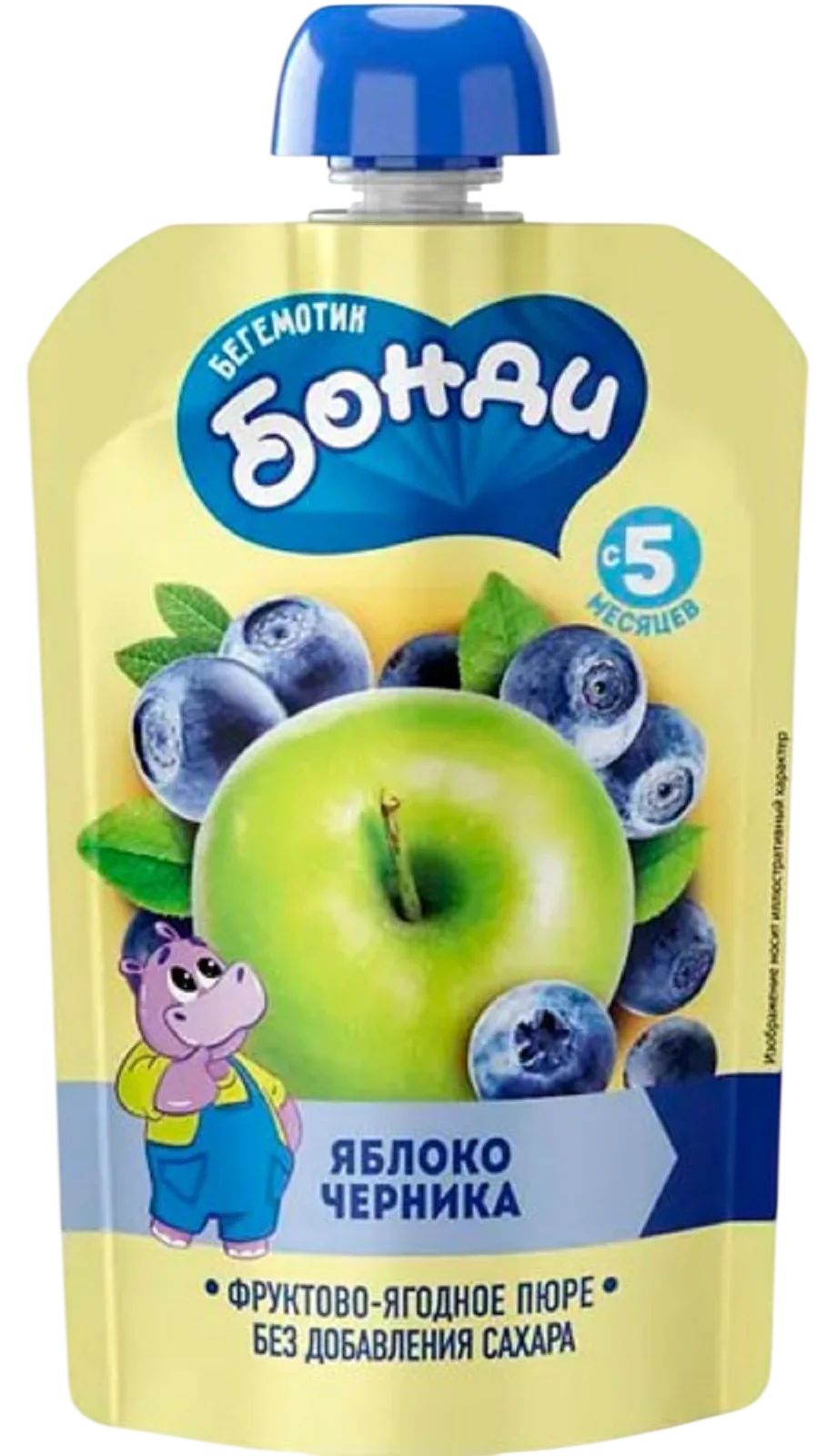 Пюре БОНДИ фруктовое Яблоко и Черника 90г (12)