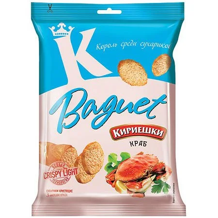 Сухарики КИРИЕШКИ Baguet краб 50г (32)