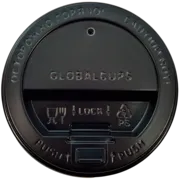 Крышка GLOBALCUPS ЧЕРНАЯ с клапаном D90 100шт (10)
