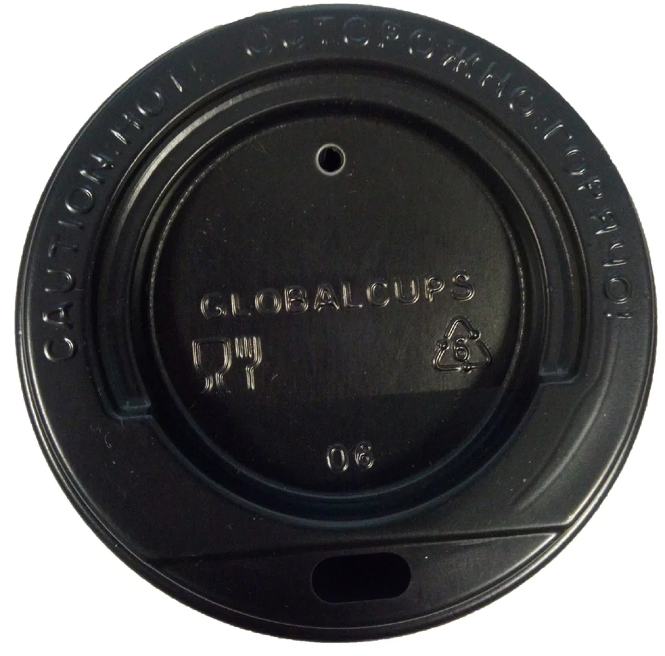 Крышка GLOBALCUPS ЧЕРНАЯ без клапана D90 100шт (10)